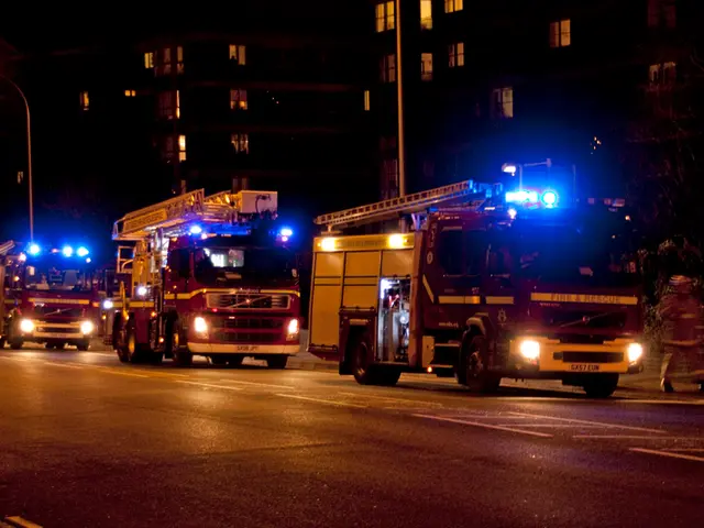 Fire incident involving a vehicle on B236 roadway, prompting emergency services from Bremen to...
