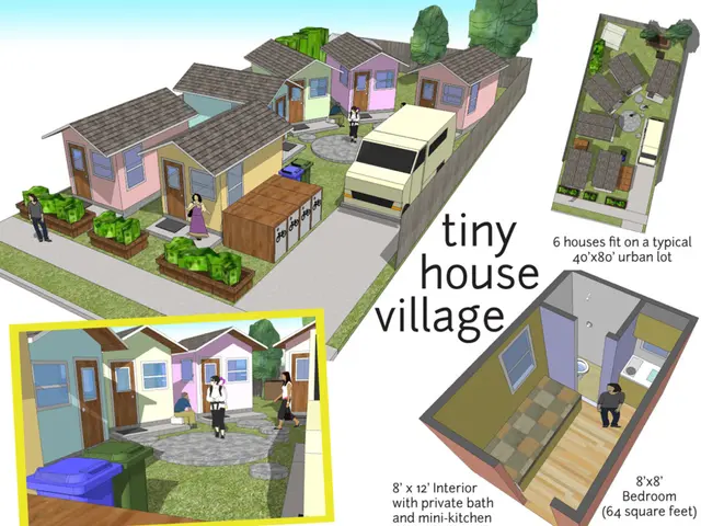 This is an animated image. In this picture, we see many people are standing. We see many buildings,...